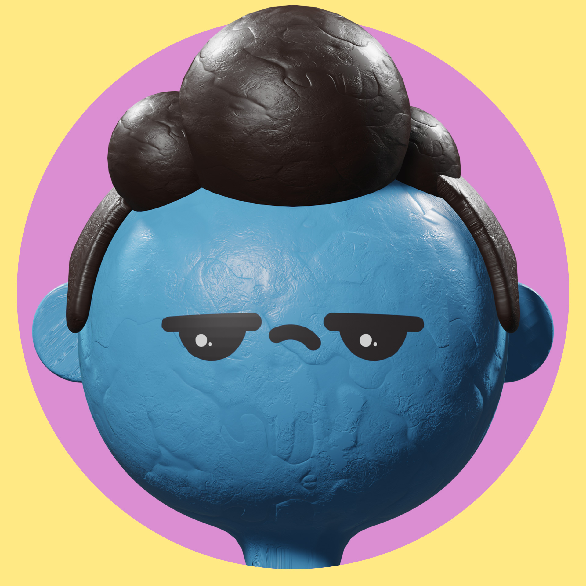 Playing around with mixing 2D and 3D, as well as realistic materials.