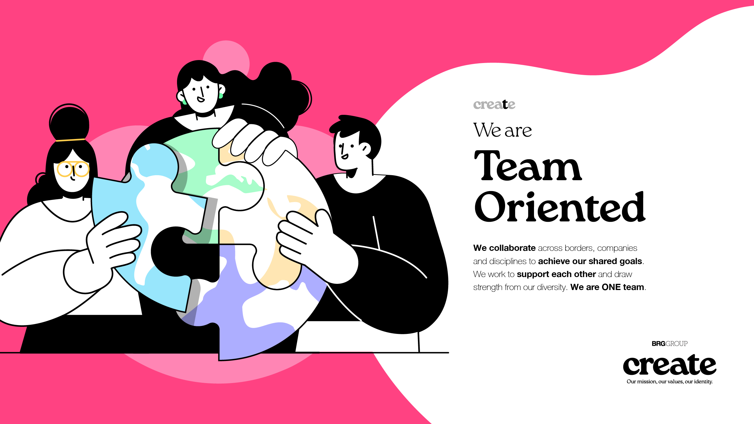 A computer wallpaper for Breville's "Team Oriented" value