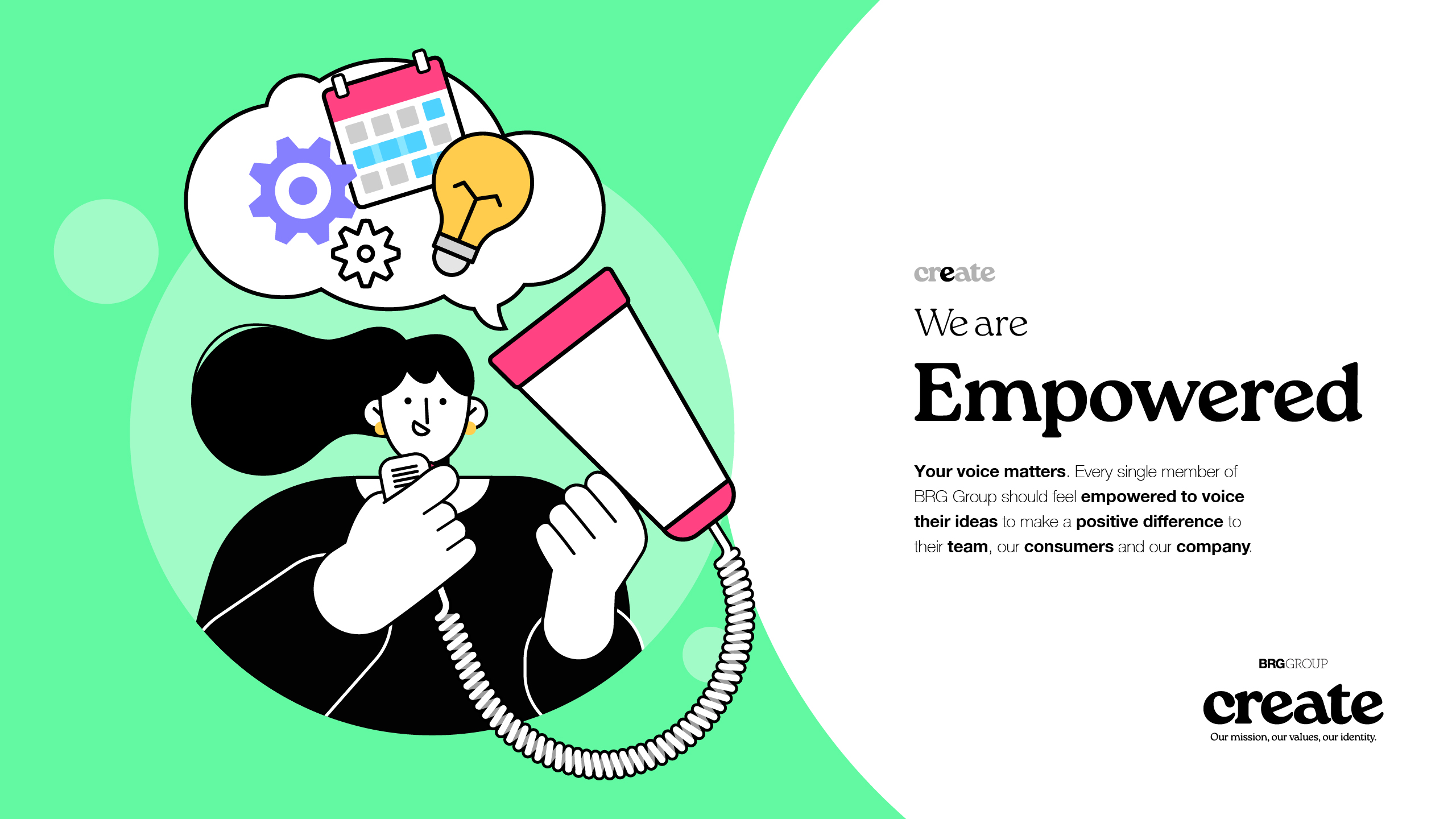 A computer wallpaper for Breville's "Empowered" value