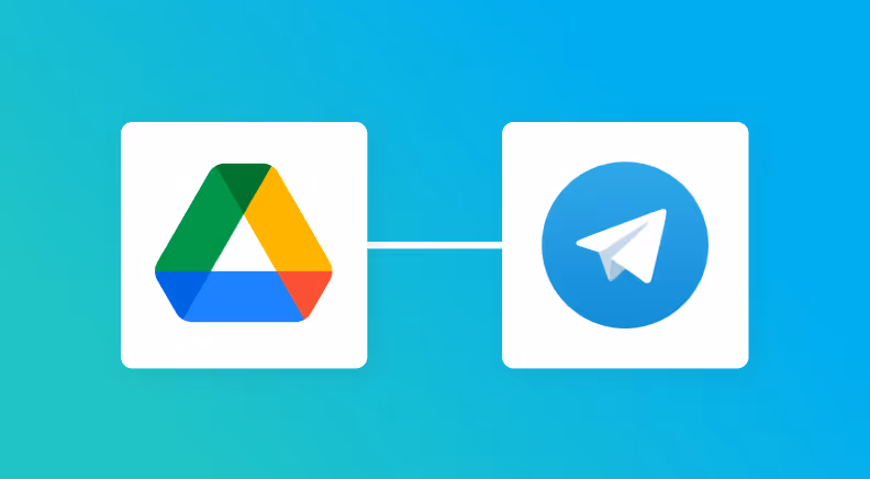 Google DriveとTelegramの連携イメージ