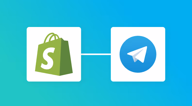 ShopifyとTelegramの連携イメージ
