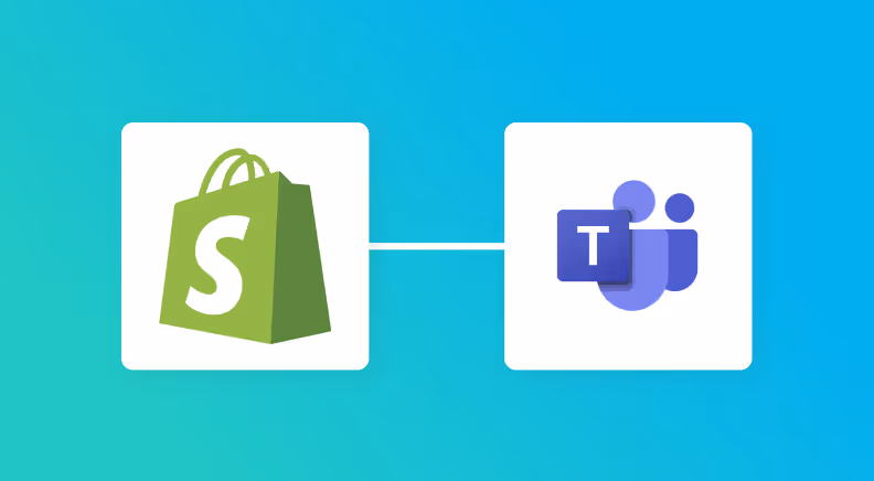 ShopifyとMicrosoft Teamsの連携イメージ