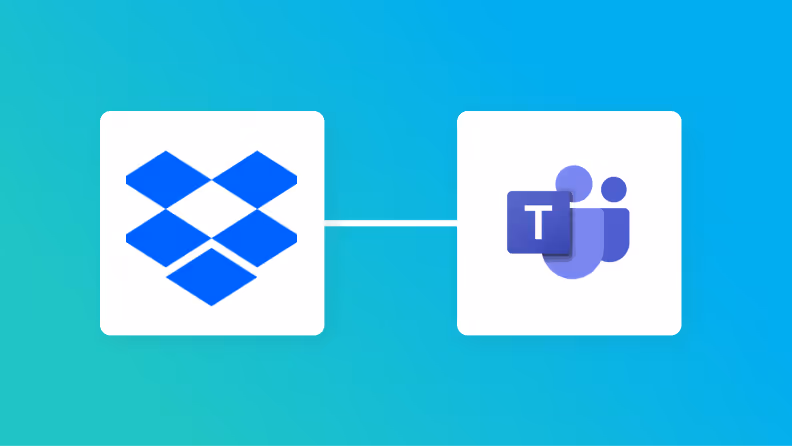 DropboxとMicrosoft Teamsの連携イメージ
