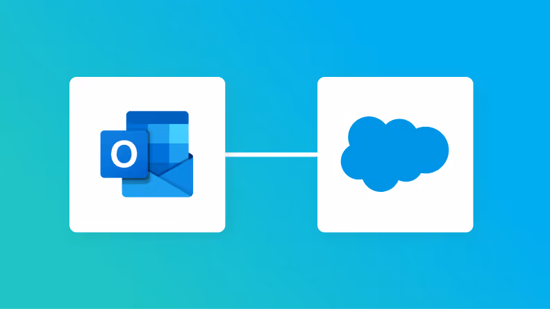 OutlookとSalesforceの連携イメージ