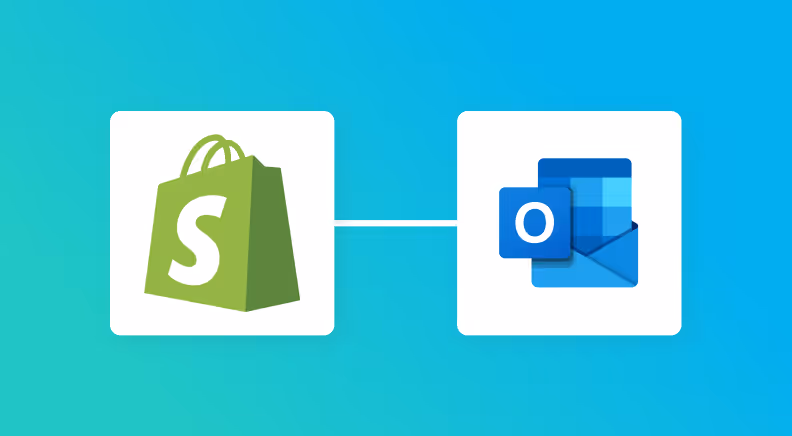 ShopifyとOutlookの連携イメージ