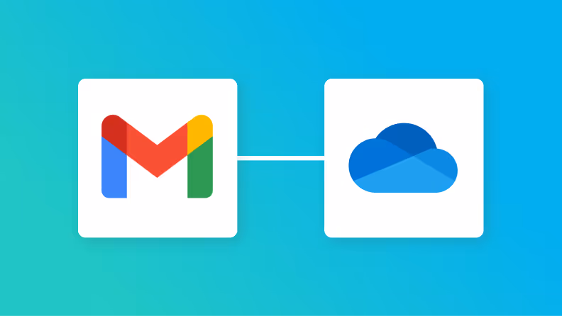 GmailとOneDriveの連携イメージ