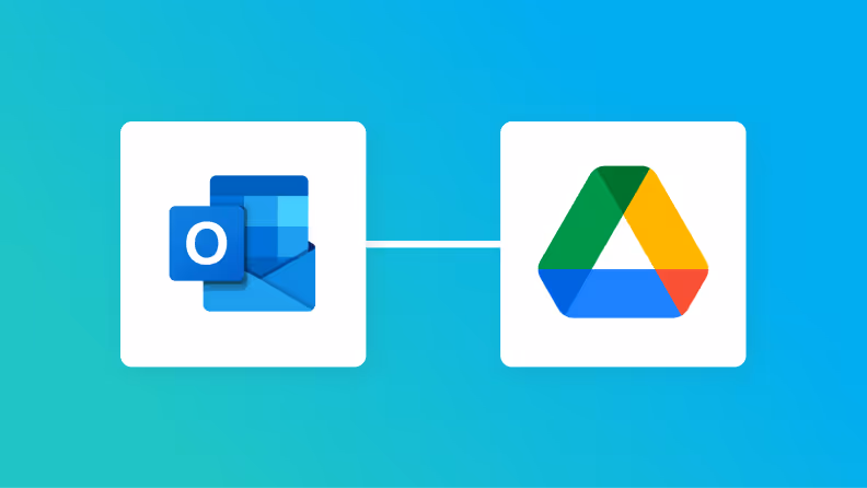 OutlookとGoogle Driveの連携イメージ
