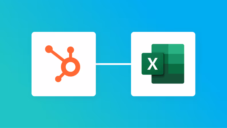 HubSpotとMicrosoft Excelの連携イメージ