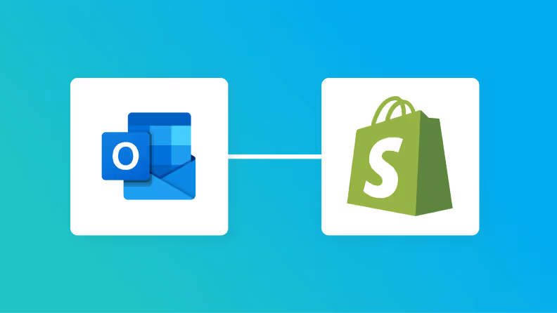OutlookとShopifyの連携イメージ
