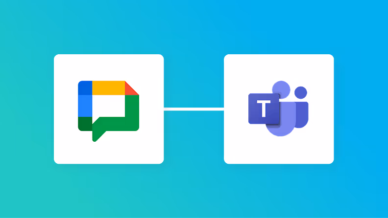 Google ChatとMicrosoft Teams}の連携イメージ
