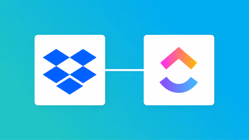 DropboxとClickUpの連携イメージ