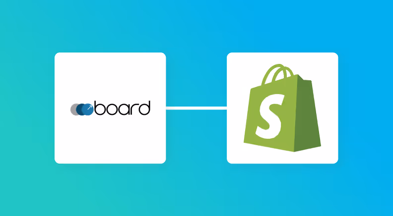 boardとShopifyの連携イメージ