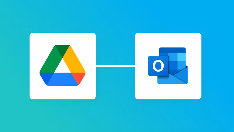 Google DriveとOutlookの連携イメージ