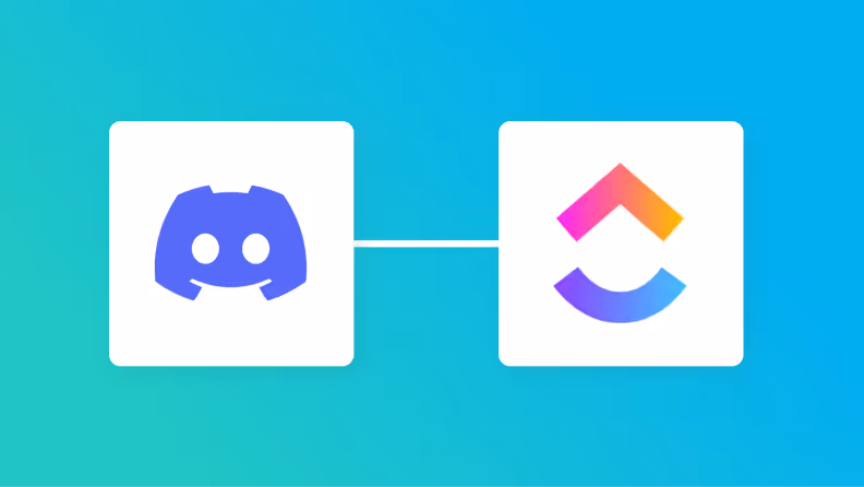 DiscordとClickUpの連携イメージ