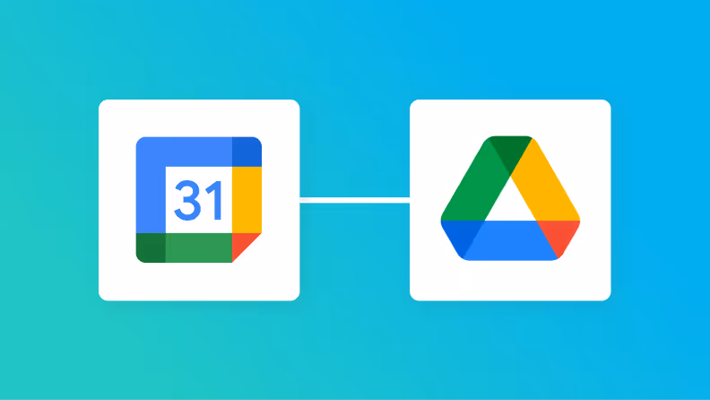 GoogleカレンダーとGoogle Driveの連携イメージ