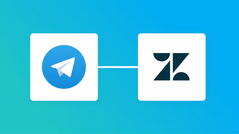 TelegramとZendeskの連携イメージ