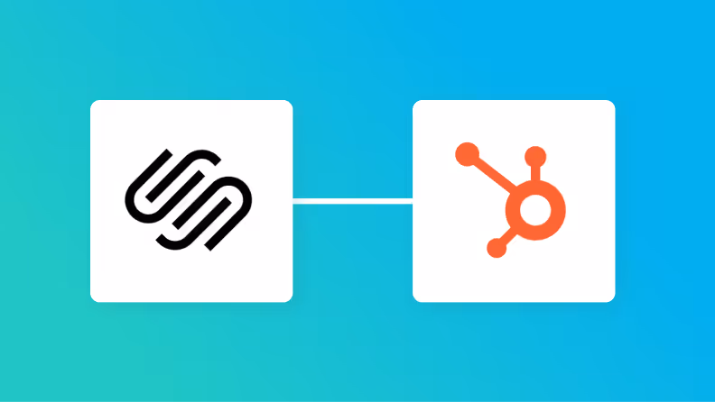 SquarespaceとHubSpotの連携イメージ