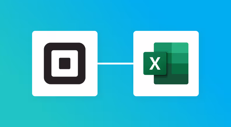 SquareとMicrosoft Excelの連携イメージ