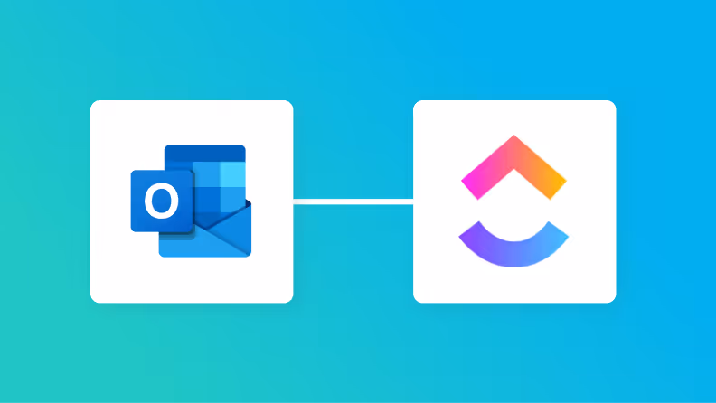 OutlookとClickUpの連携イメージ