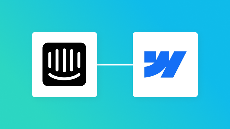 IntercomとWebflowの連携イメージ