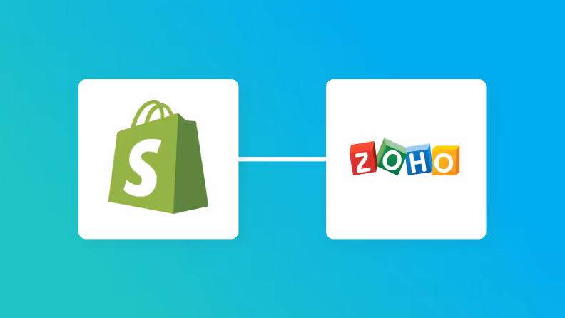ShopifyとZoho CRMの連携イメージ