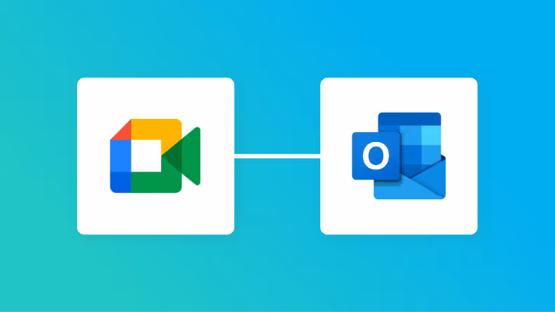 Google MeetとOutlookの連携イメージ