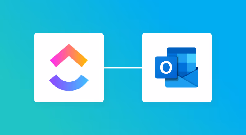 ClickUpとOutlookの連携イメージ