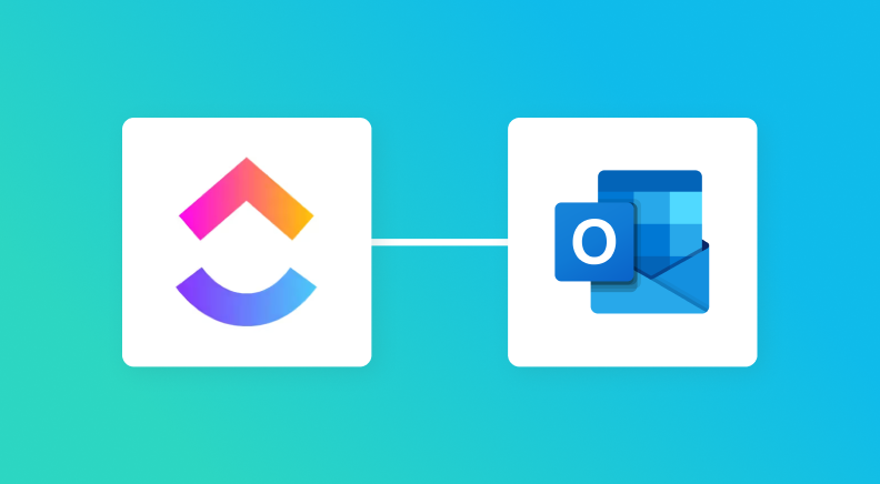 ClickUpとOutlookの連携イメージ