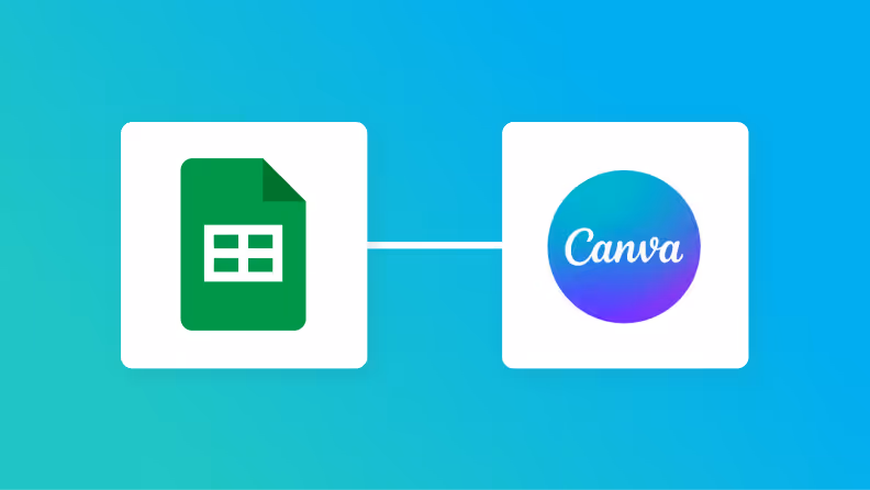Google スプレッドシートとCanvaの連携イメージ