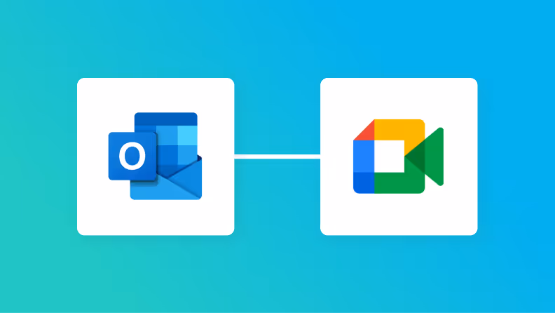 OutlookとGoogle Meetの連携イメージ