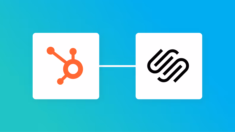 HubSpotとSquarespaceの連携イメージ