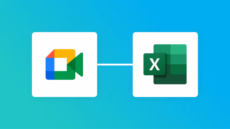 Google MeetとMicrosoft Excelの連携イメージ