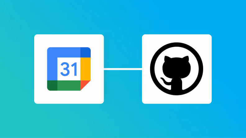 GoogleカレンダーとGitHubの連携イメージ