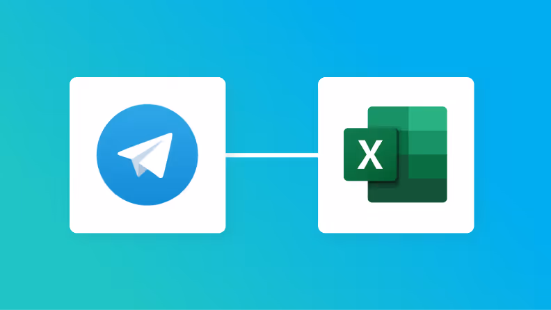 TelegramとMicrosoft Excelの連携イメージ