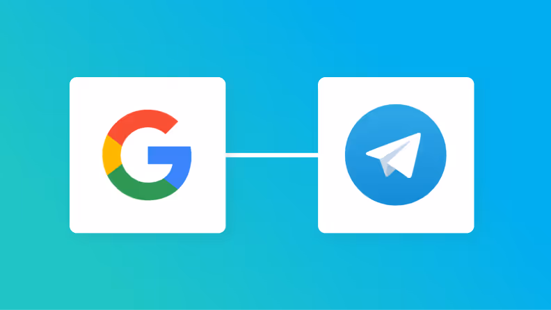 Google 検索とTelegramの連携イメージ