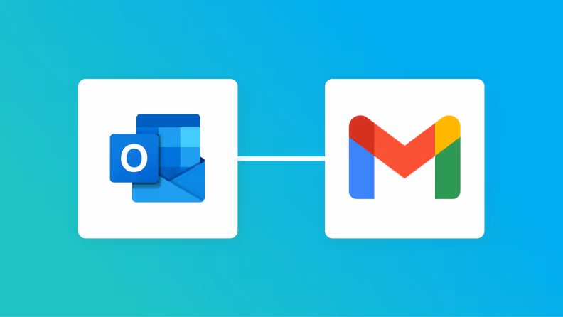 OutlookとGmailの連携イメージ