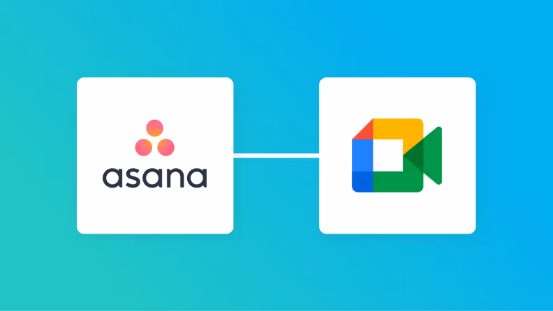 AsanaとGoogle Meetの連携イメージ