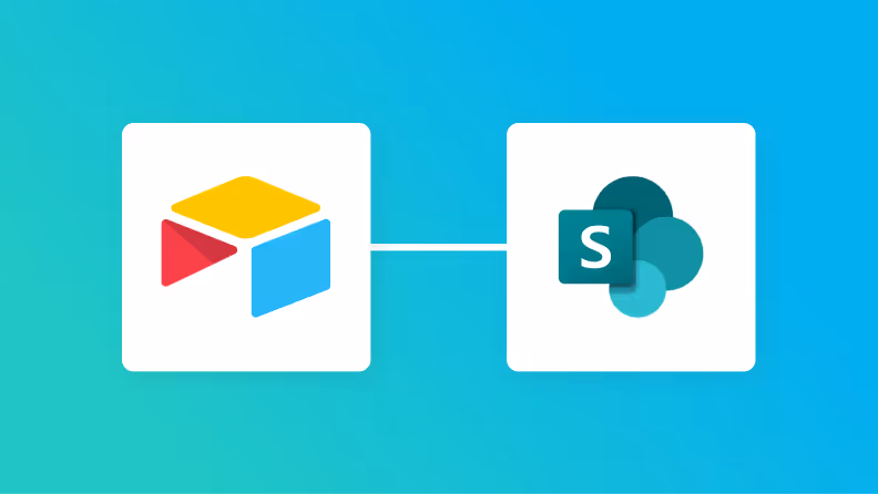 AirtableとMicrosoft SharePointの連携イメージ