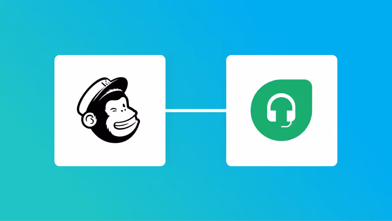 MailchimpとFreshdeskの連携イメージ