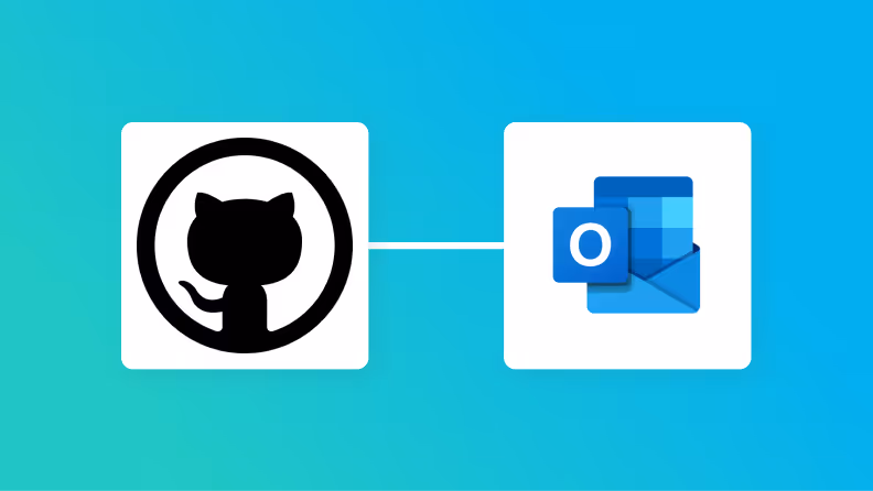 GitHubとOutlookの連携イメージ