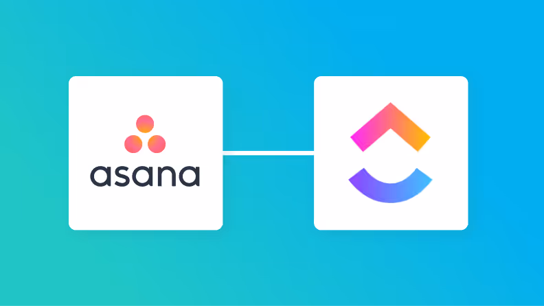 AsanaとClickUpの連携イメージ
