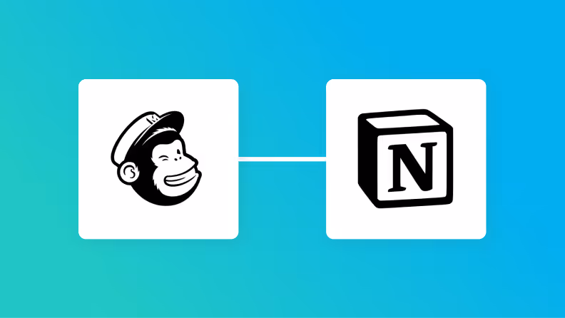 MailchimpとNotionの連携イメージ
