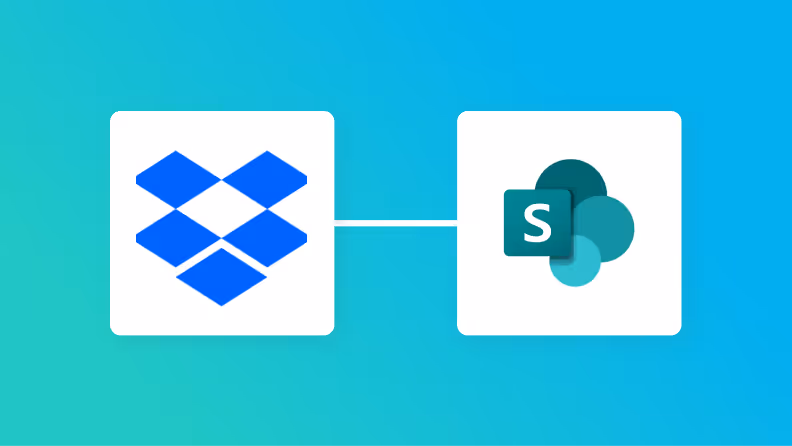 DropboxとMicrosoft SharePointの連携イメージ