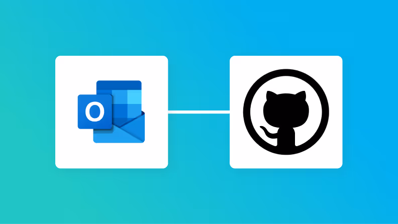 OutlookとGitHubの連携イメージ