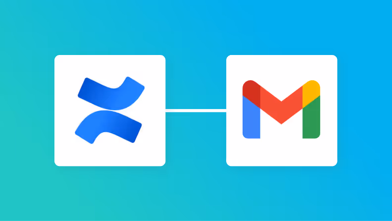 ConfluenceとGmailの連携イメージ