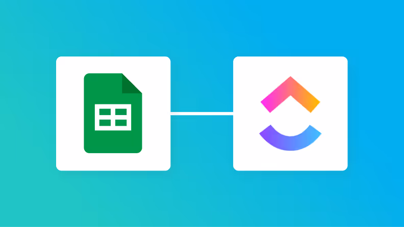 Google スプレッドシートとClickUpの連携イメージ
