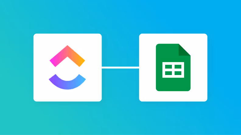 ClickUpとGoogle スプレッドシートの連携イメージ