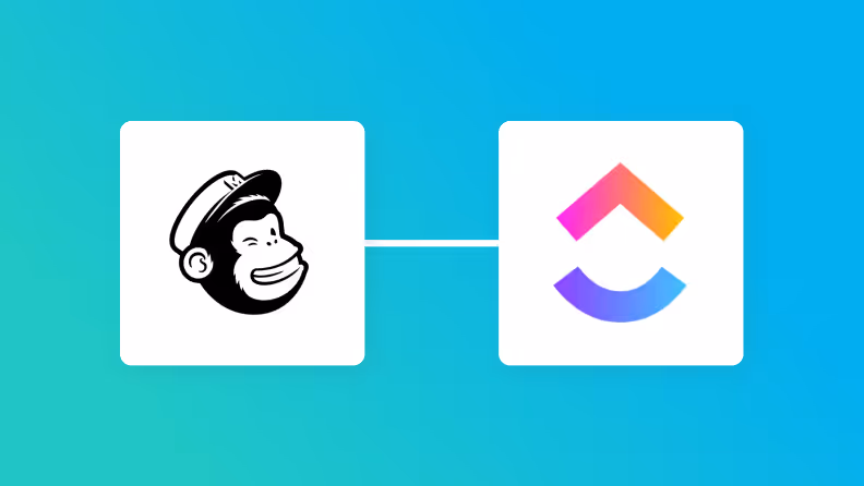 MailchimpとClickUpの連携イメージ