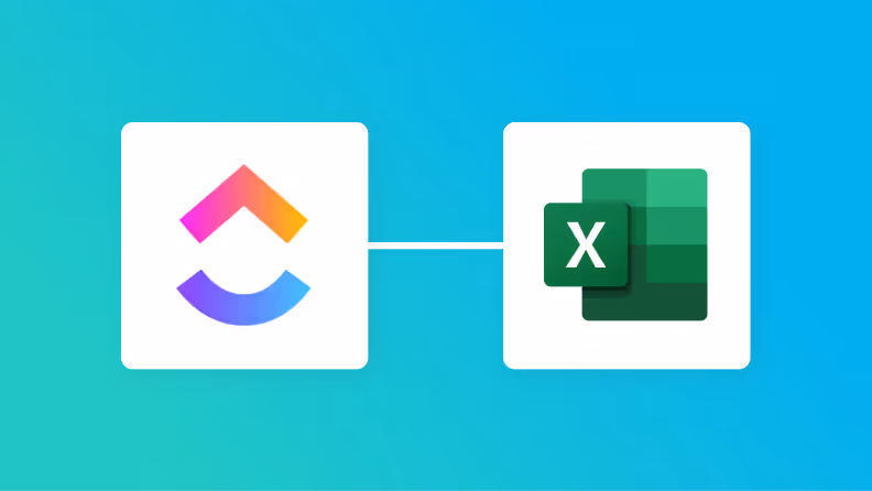 ClickUpとMicrosoft Excelの連携イメージ