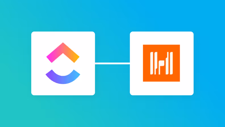 ClickUpとHarvestの連携イメージ